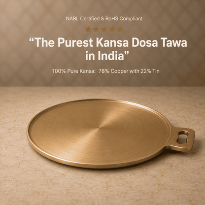 Kansa Dosa Tawa, Matte Finish, 33cm