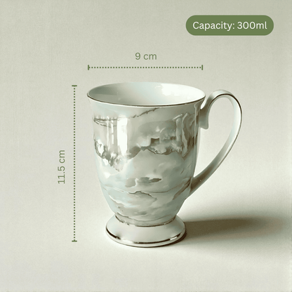 English Garden Milk Mug Aurora with 300ml capacity and elegant marble design