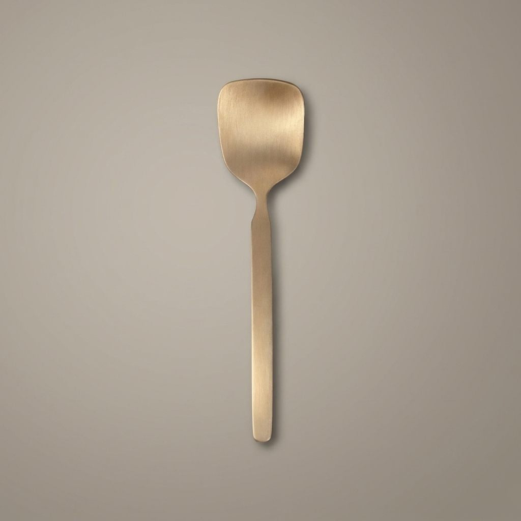 Pure Kansa Serving Spoon Farsan, Matte Finished