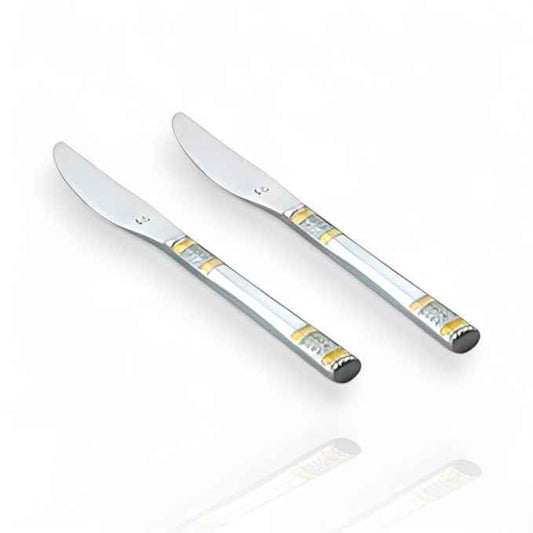 FnS Celebration 2 pcs Dinner Knife, 24 Carat Gold Plated