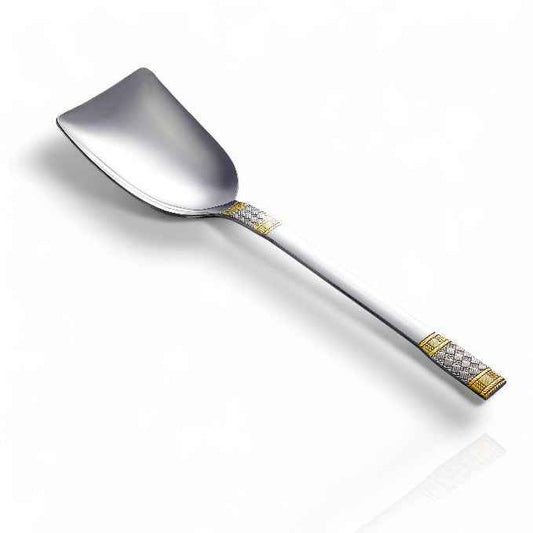 FnS Celebration 1 pc Rice Server Large, 24 Carat Gold Plated