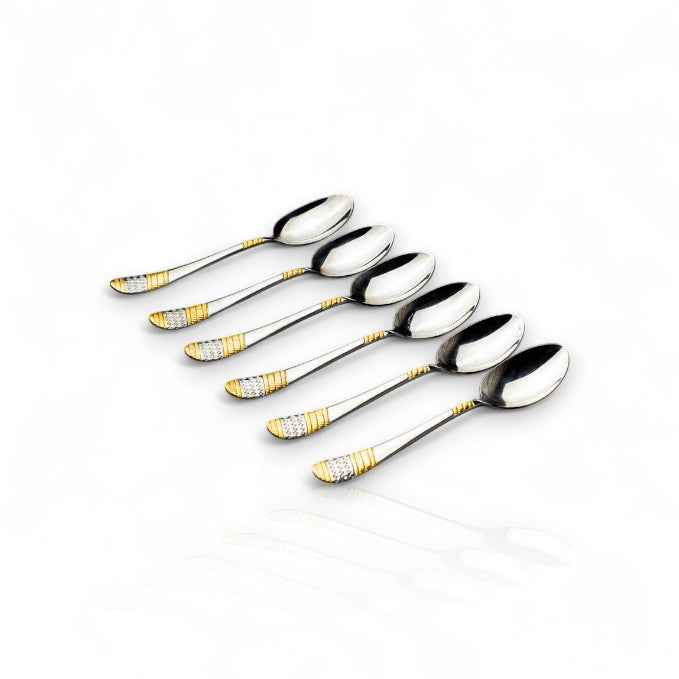 FNS Imperio 6 pcs Baby Spoon, 24 Carat Gold Plated