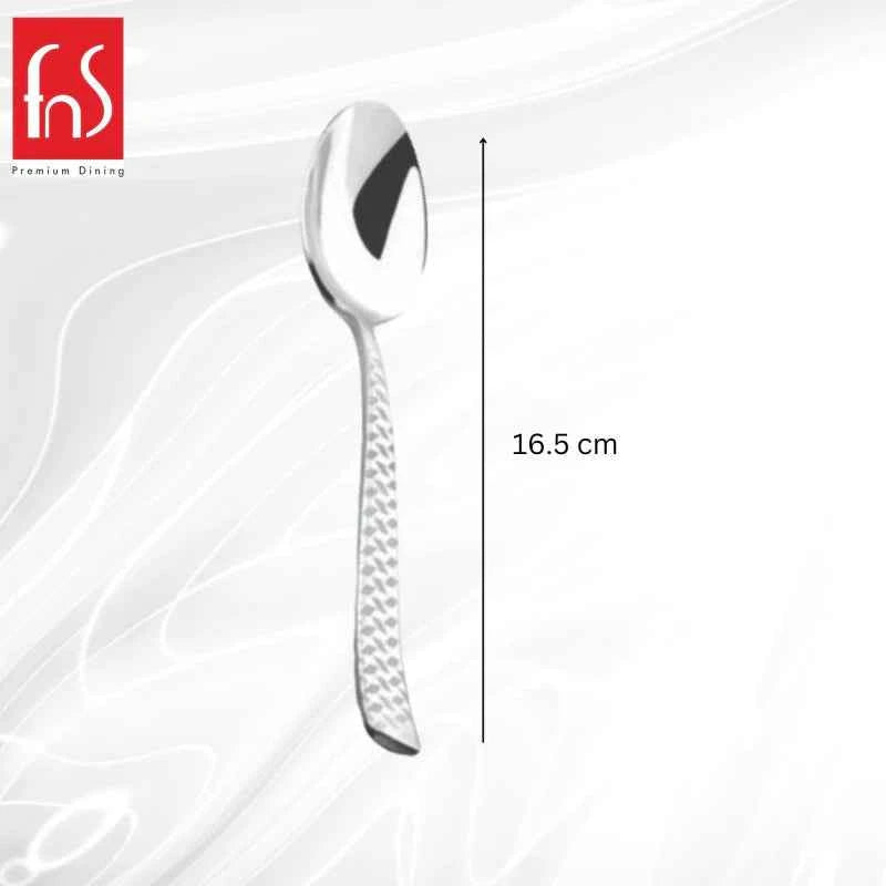 FnS Rhombo 6 pcs Baby Spoon, Hammered Finish