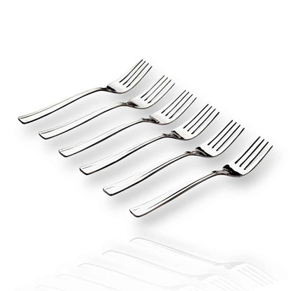 FnS Venice 6 Pcs Stainless Steel Dinner Fork Set