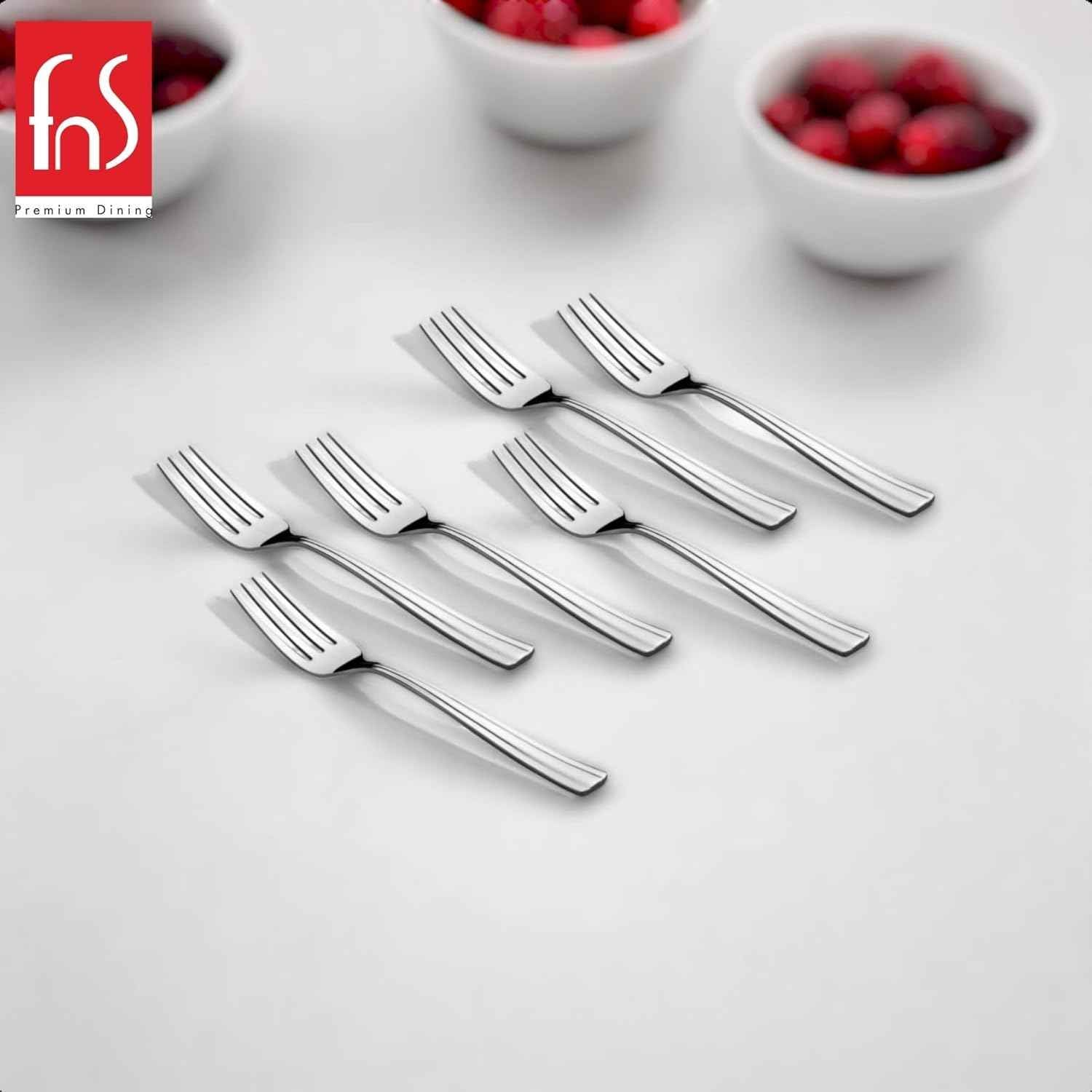 FnS Venice 6 Pcs Stainless Steel Dinner Fork Set