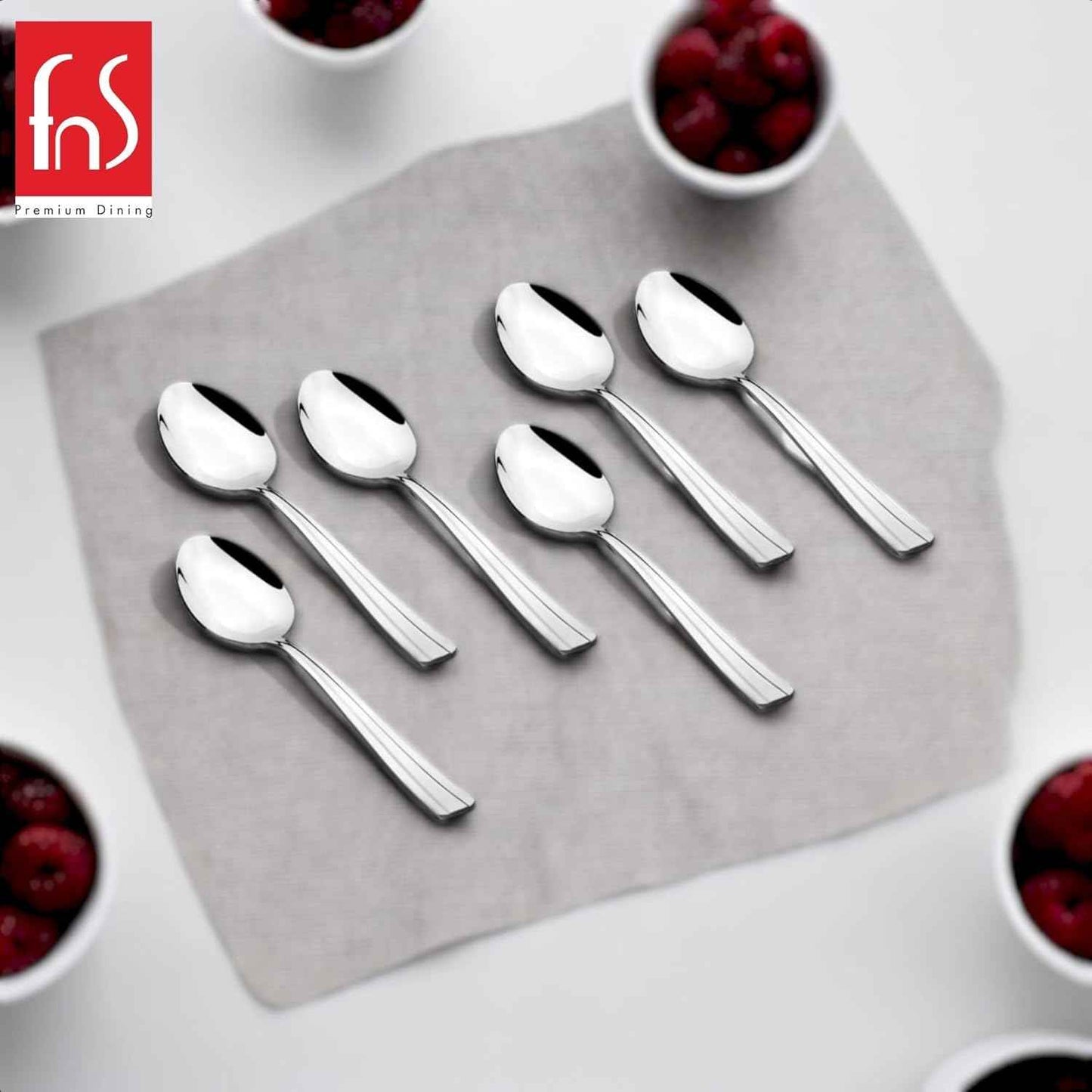 FnS Venice 6 Pcs Stainless Steel Tea Spoon Set