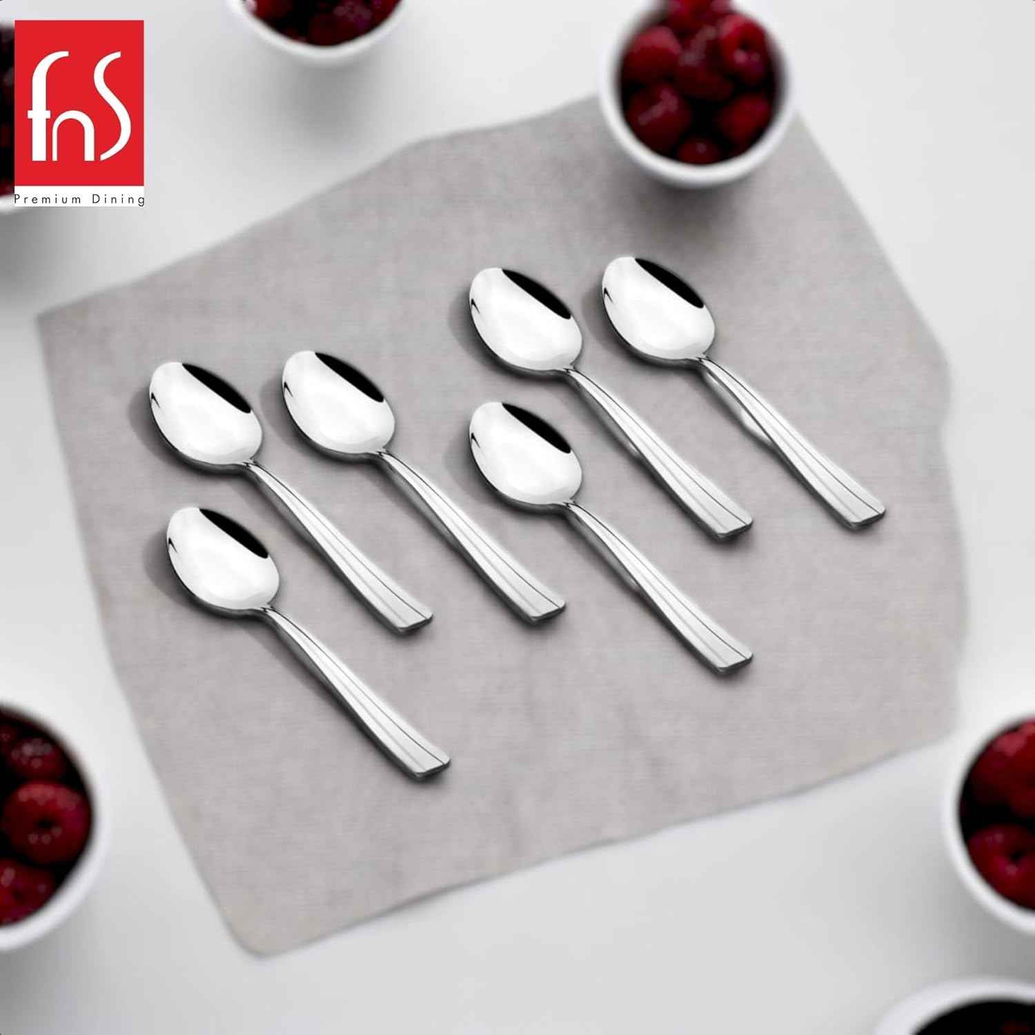 FnS Venice 6 Pcs Stainless Steel Tea Spoon Set