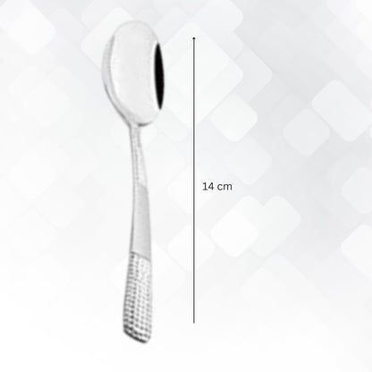 FNS Zest Baby Spoon Hammered Finish, 14 cm long, perfect for feeding your little one with ease