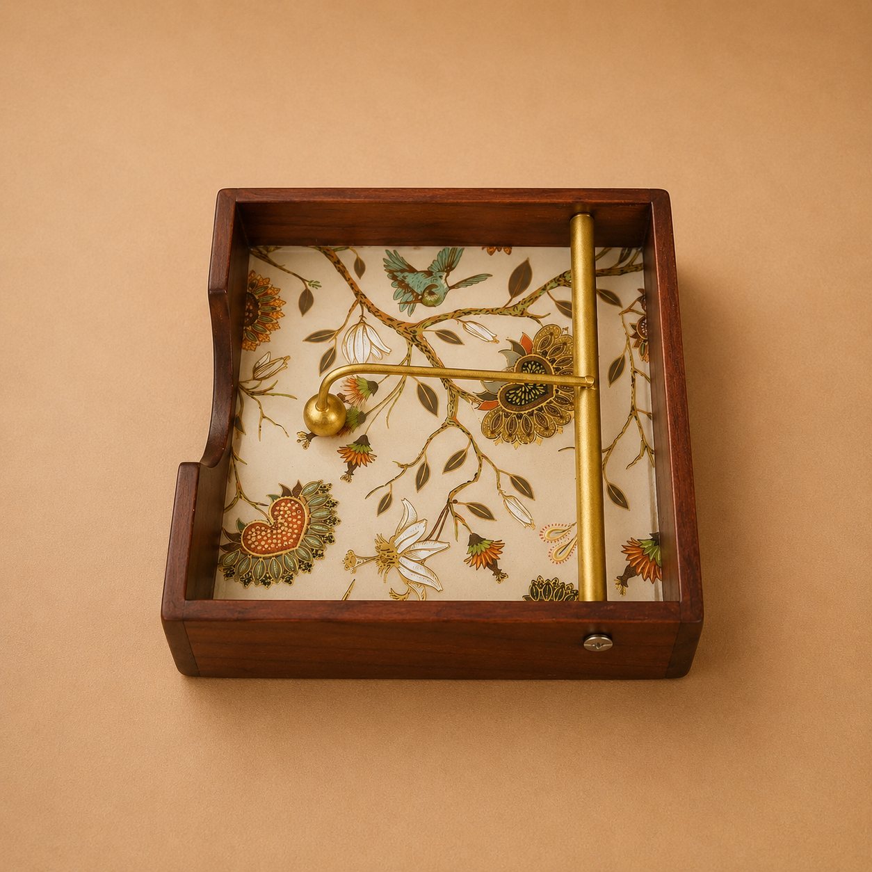 Gardenia Wooden Napkin Stand - Hero