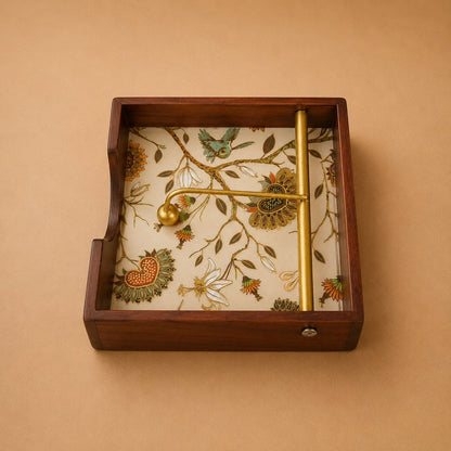 Gardenia Wooden Napkin Stand - Hero