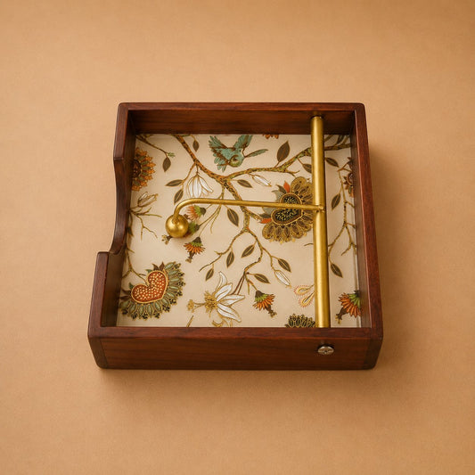 Gardenia Wooden Napkin Stand - Hero