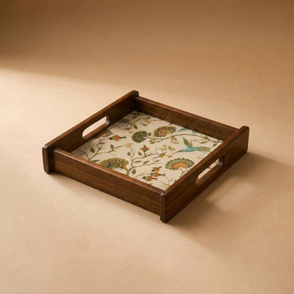 Gardenia Wooden Serving Tray, Small Square, Premium Teak Wood
