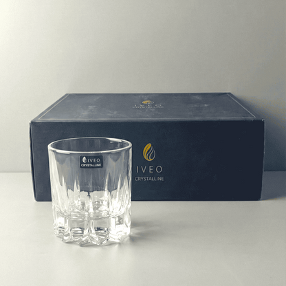Iveo Crystalline Grace Crystal Whisky Glass, 300ml, Set of 6