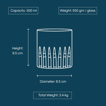 Iveo Crystalline Grand Crystal Whisky Glass with a 300 ml capacity and elegant design for sipping whisky