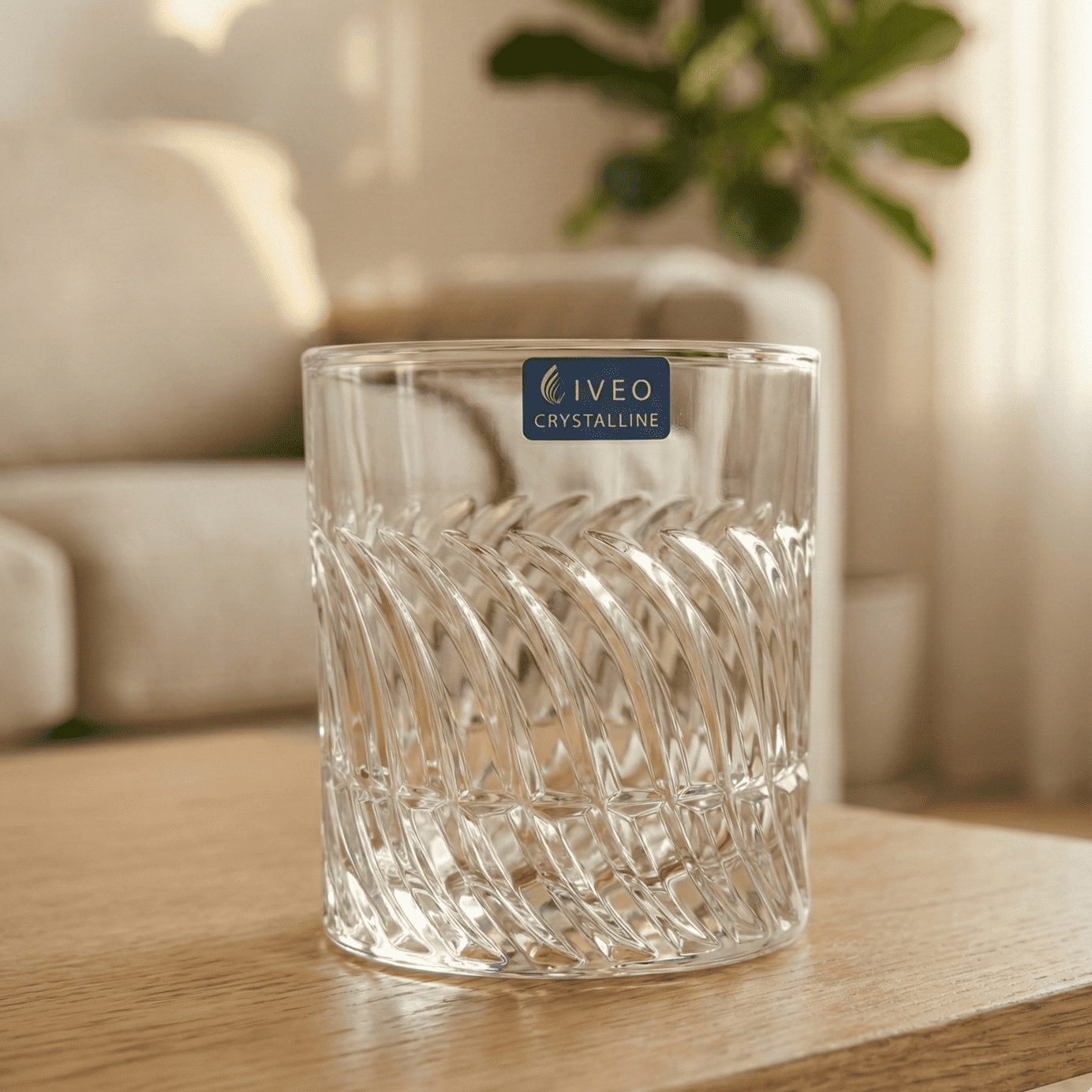 Iveo Crystalline Lavi Crystal Whisky Glass, 300ml, Set of 6