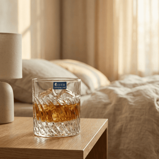 Iveo Crystalline Lavi Crystal Whisky Glass, 300ml, Set of 6