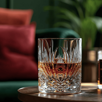 Iveo Crystalline Luxur Crystal Whisky Glass, 300ml, Set of 6