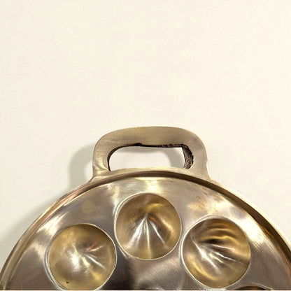 Kansa appam pan 7 containers made of durable metal for perfect appam cooking and serving