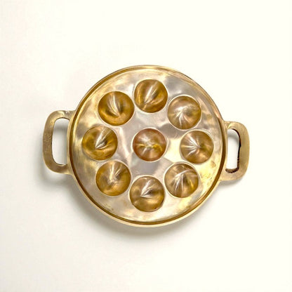 Kansa appam pan 9 containers for making traditional Indian appams with a durable design