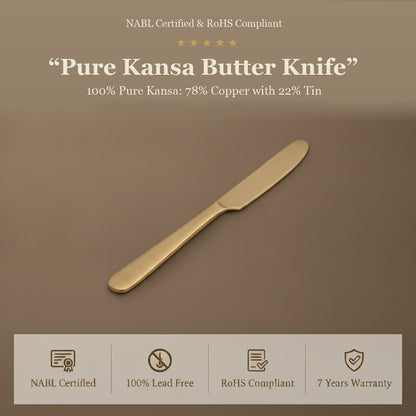 Pure Kansa Butter Knife, Matte Finished