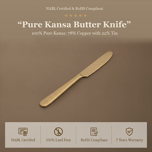 Pure Kansa Butter Knife, Matte Finished