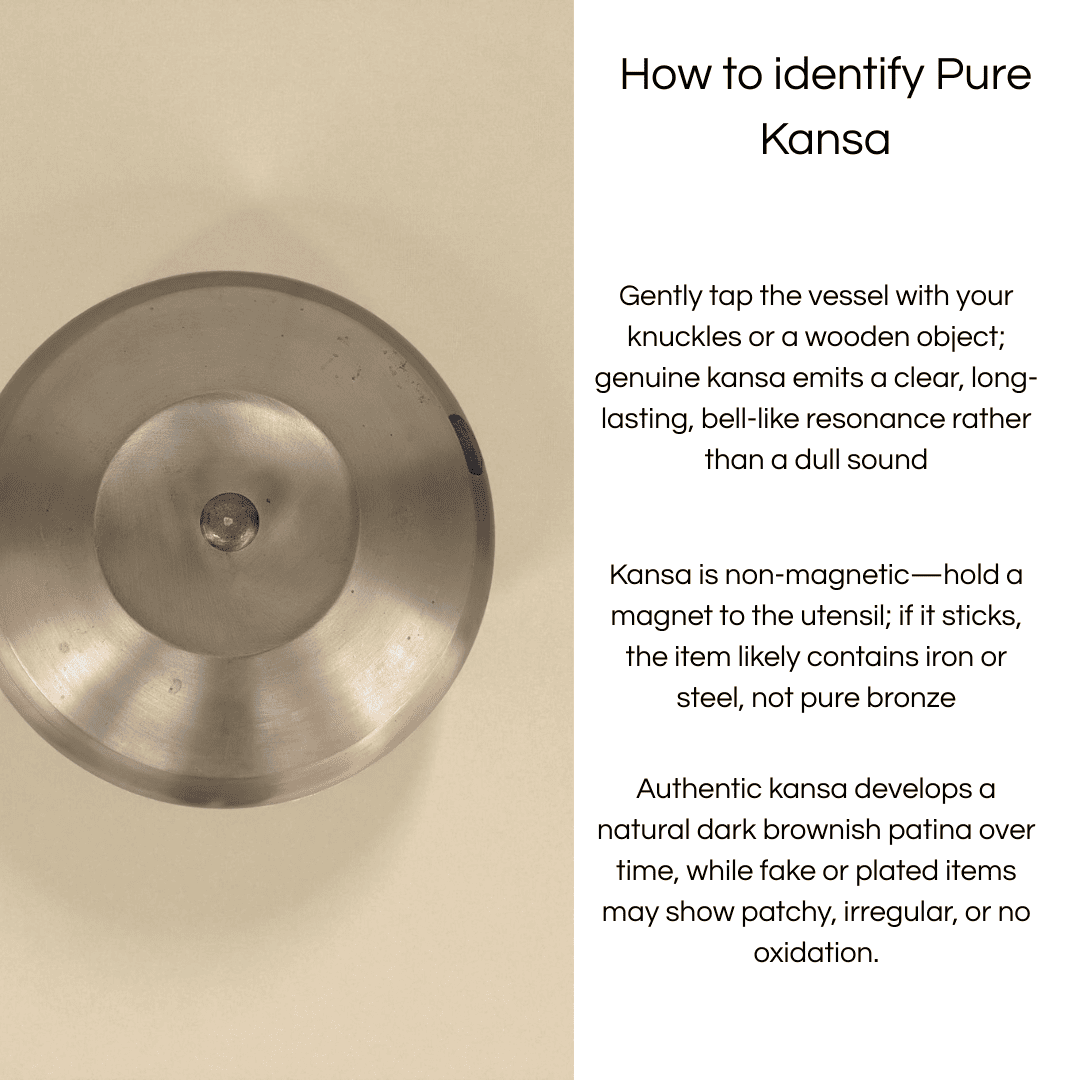 Kansa curve handi from Kansyam featuring a smooth, polished bronze finish for cooking and serving