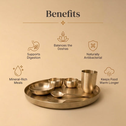 Benefits of eating in a kansa bronze thali set