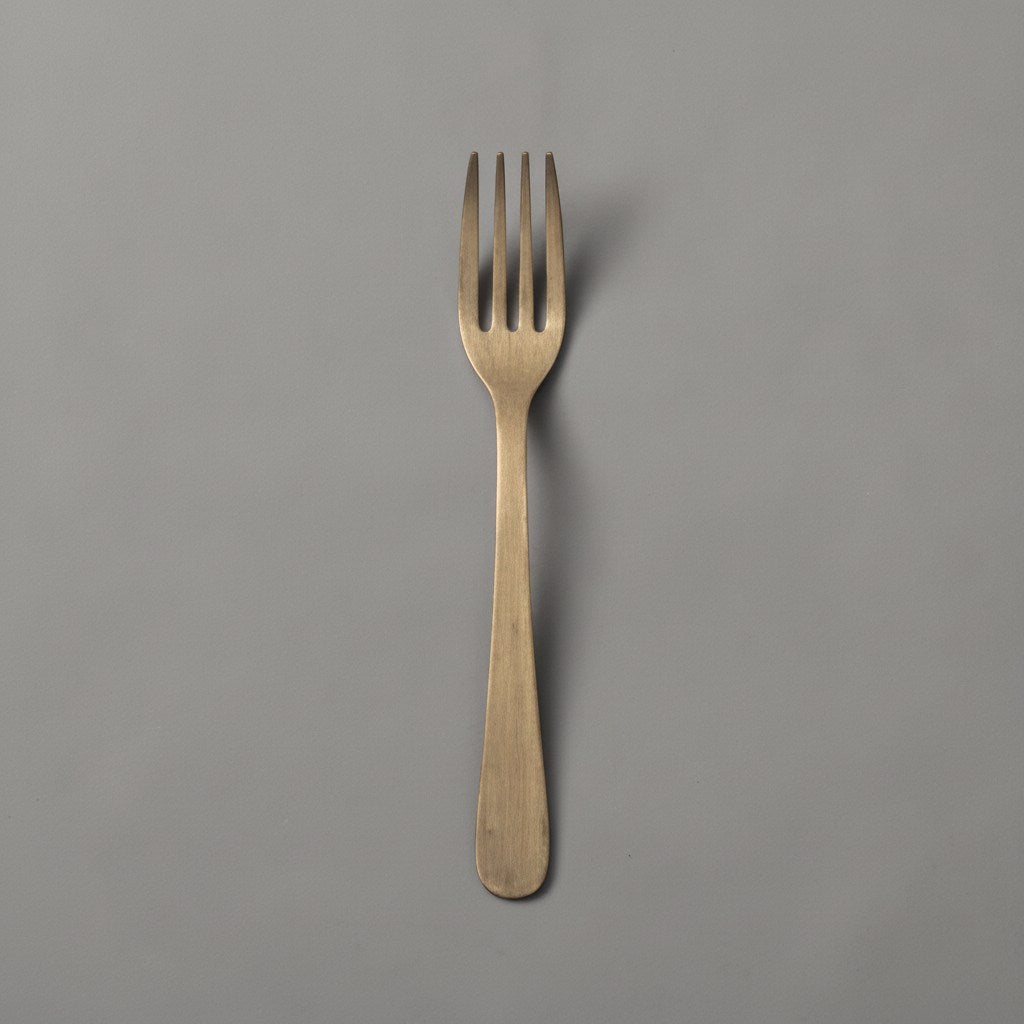Pure Kansa Dinner Fork, Matte Finished