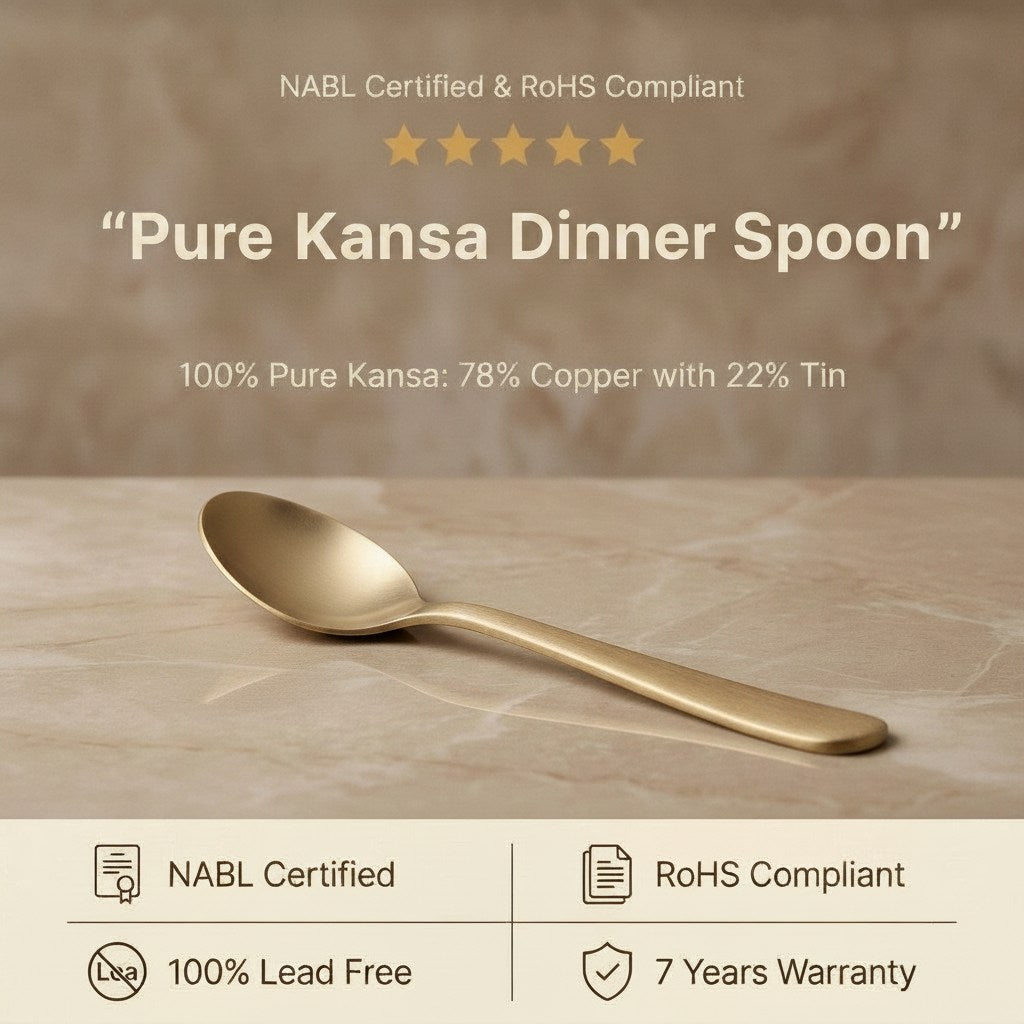 Pure Kansa Dinner / Dessert Spoon, Matte Finished