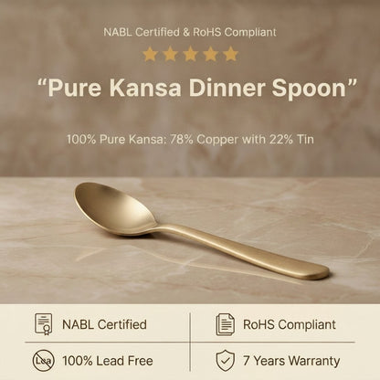 Pure Kansa Dinner / Dessert Spoon, Matte Finished