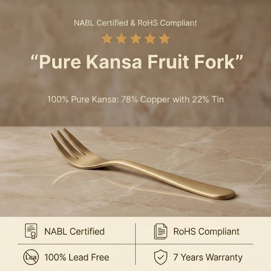 Pure Kansa Fruit Fork, Matte Finished