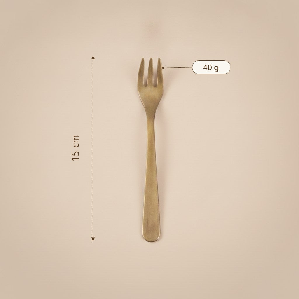 Pure Kansa Fruit Fork, Matte Finished
