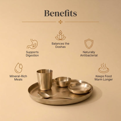 Benefits of eating in a kansa bronze thali set