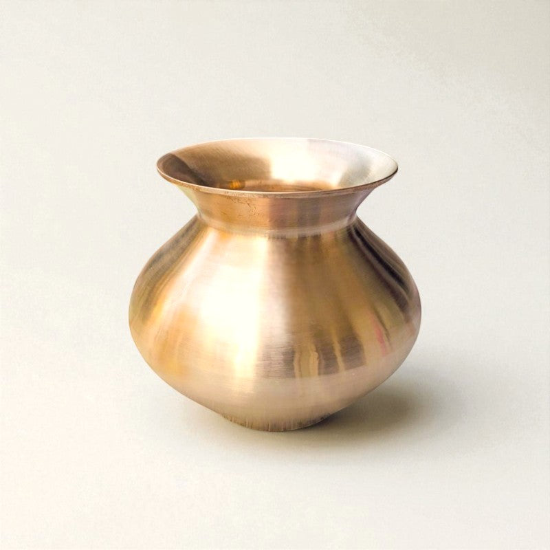 Kansyam Kansa Lota Pagdhi Shape in polished finish, ideal for traditional use and decoration