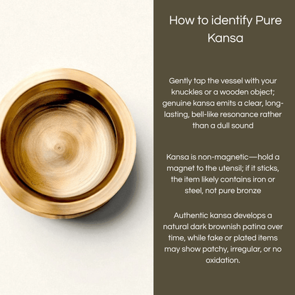 Kansa Lota Pagdhi Shape by Kansyam showcasing a polished interior and natural dark patina finish