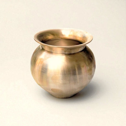 Kansyam kansa lota pooja bronze water pot with a smooth finish, ideal for religious rituals