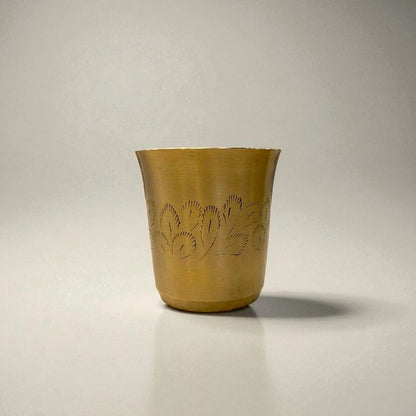 Kansa thali set hand carved 6 pcs featuring intricate floral designs in bronze material