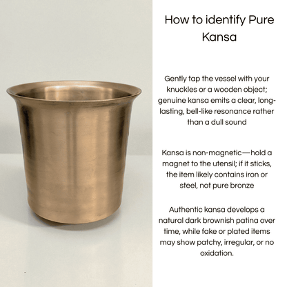 Kansa tope patila vertical, a pure bronze vessel with a shiny finish for cooking or serving