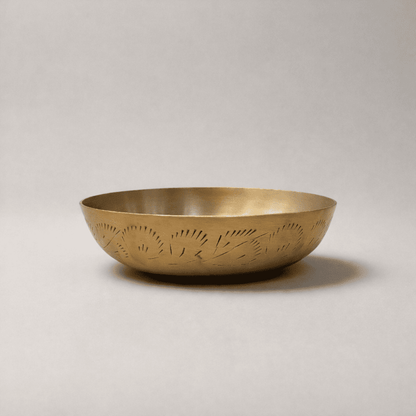 Kansa Thali Set Hand Carved,  6 pcs