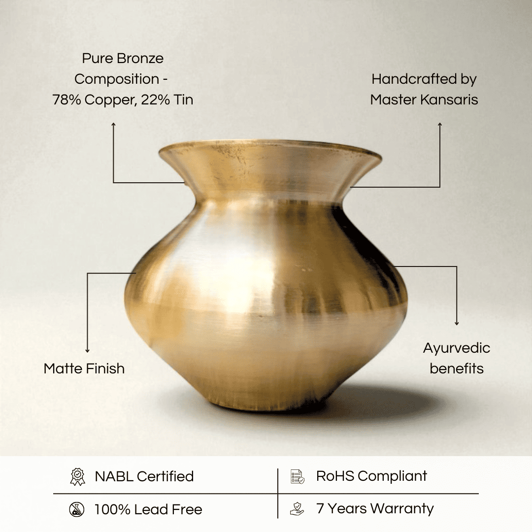 Pagdhi Kansa Lota, Matte finish, 700 ml