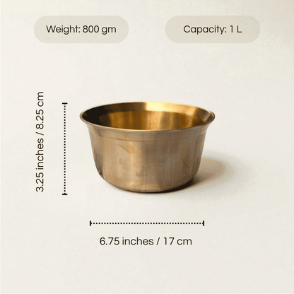 Kansa Tope Patila, Matte finish, 1000ml