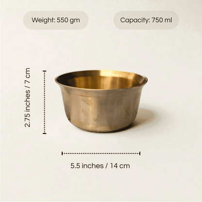 Kansa Tope Patila, Matte finish, 750ml