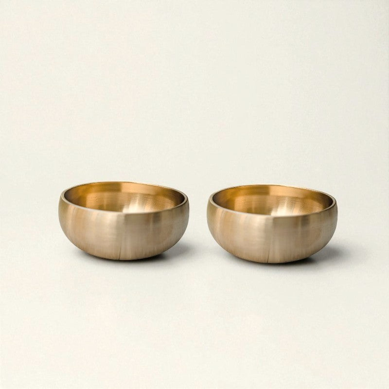 Kansa Thali Set Curve,  7 pcs