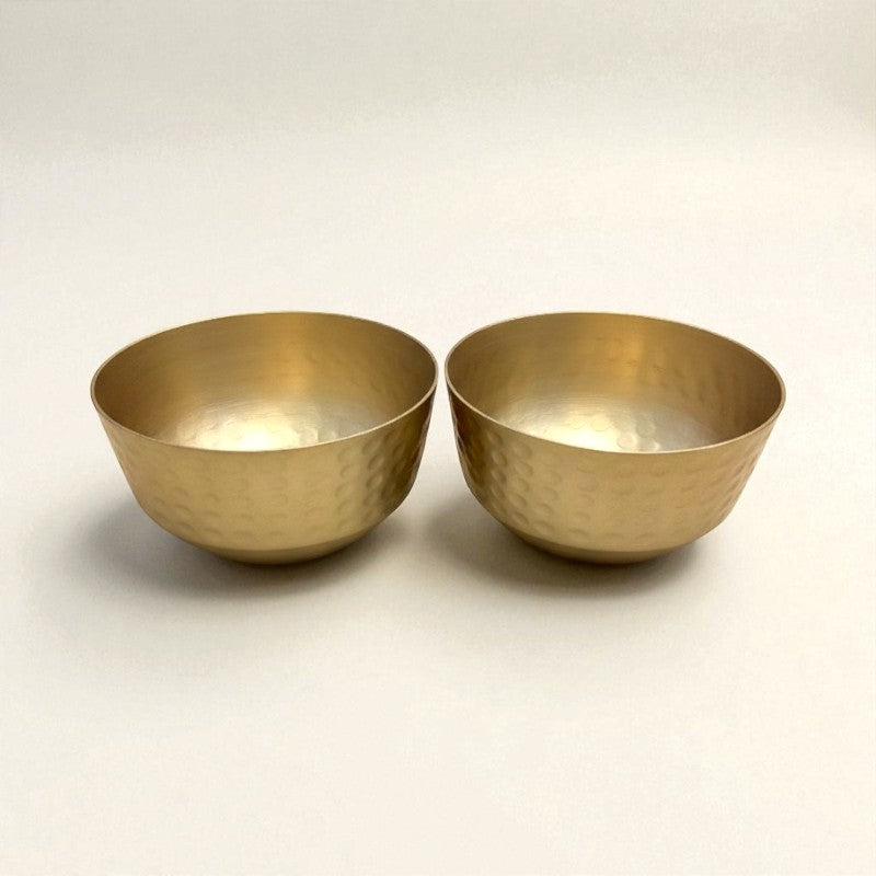 Kansa Thali Set Hammered,  7 pcs