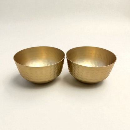 Kansa Thali Set Hammered,  7 pcs