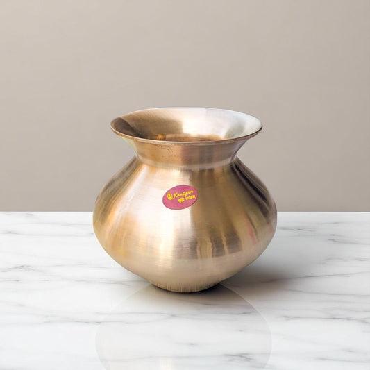Kansyam Pure Bronze Lota, Pagdhi shape and 700ml capacity with kansa material, main front view