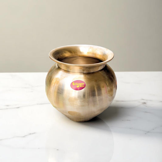 Kansyam Pure Bronze, Kansa Lota Pooja, 750 ml Main angle View on a marble surface