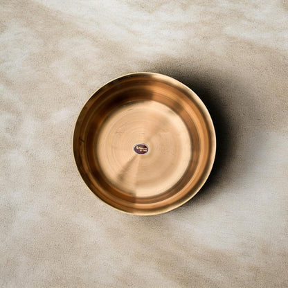 Kansyam Pure bronze tope patila 1900ml with a sleek, polished finish for cooking and serving