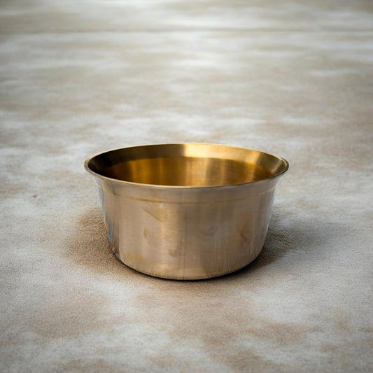 Kansyam pure bronze tope patila 750ml with a smooth and shiny finish, ideal for cooking and serving