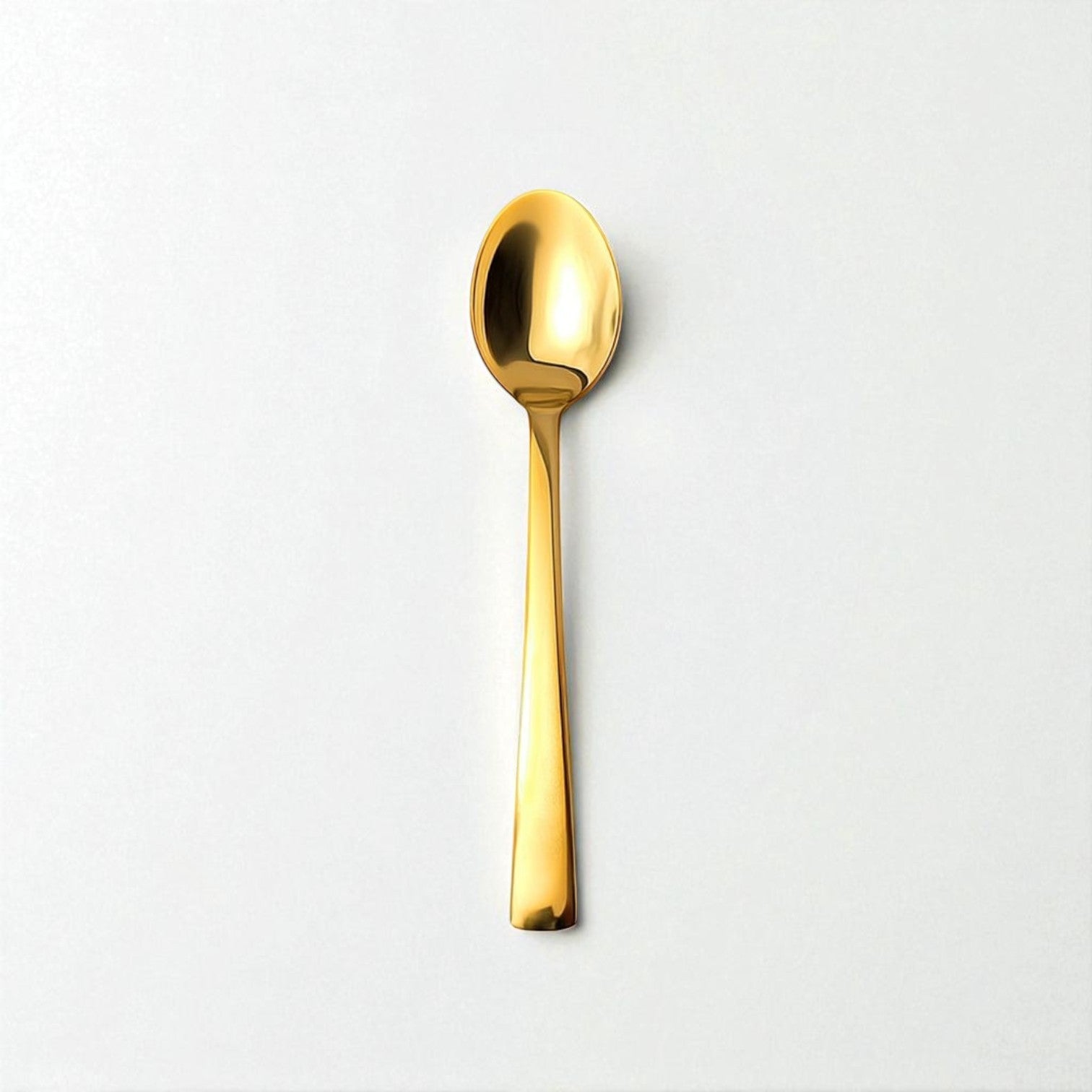 Kishco Cutlery Gold PVD Dinner Spoon with sleek shiny gold finish and modern design 2